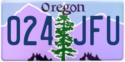 OR license plate 024JFU