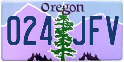 OR license plate 024JFV