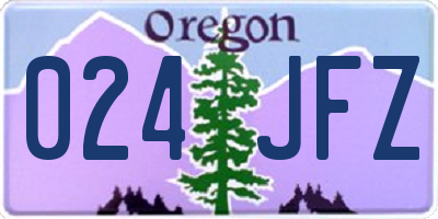 OR license plate 024JFZ