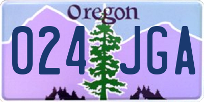 OR license plate 024JGA