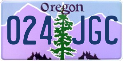 OR license plate 024JGC
