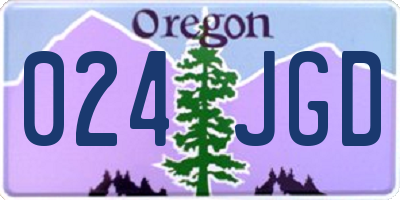 OR license plate 024JGD