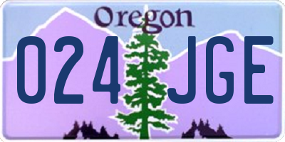 OR license plate 024JGE