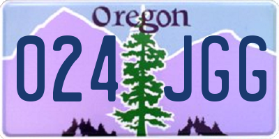 OR license plate 024JGG