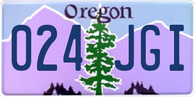 OR license plate 024JGI