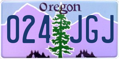 OR license plate 024JGJ