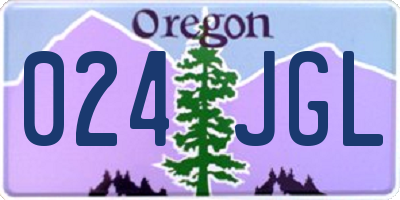 OR license plate 024JGL