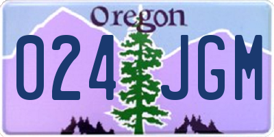 OR license plate 024JGM