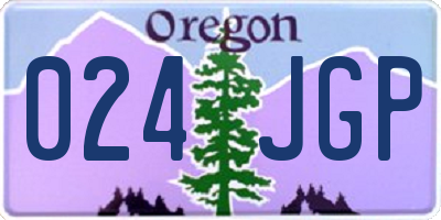 OR license plate 024JGP