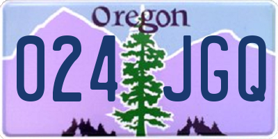 OR license plate 024JGQ