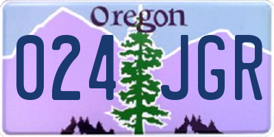OR license plate 024JGR