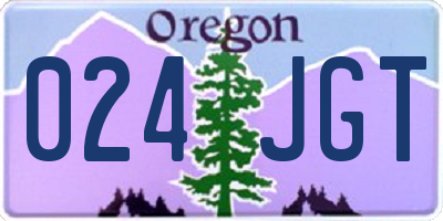 OR license plate 024JGT