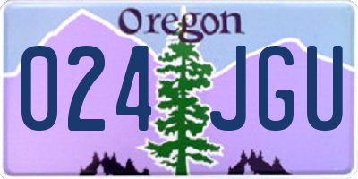 OR license plate 024JGU