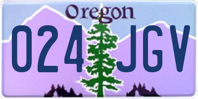 OR license plate 024JGV