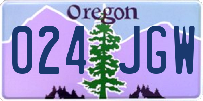 OR license plate 024JGW