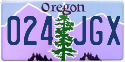 OR license plate 024JGX