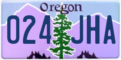 OR license plate 024JHA