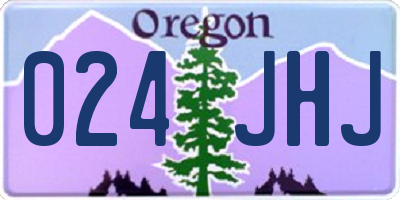 OR license plate 024JHJ