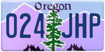 OR license plate 024JHP