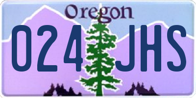 OR license plate 024JHS