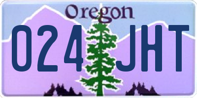 OR license plate 024JHT