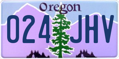 OR license plate 024JHV