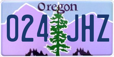 OR license plate 024JHZ