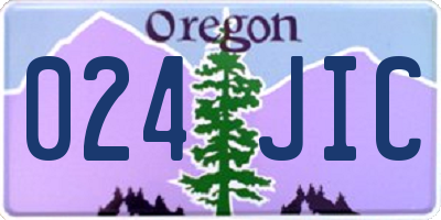 OR license plate 024JIC