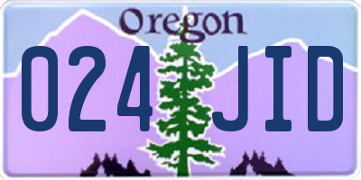 OR license plate 024JID