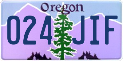 OR license plate 024JIF