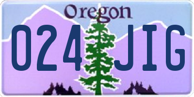 OR license plate 024JIG