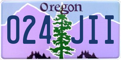 OR license plate 024JII