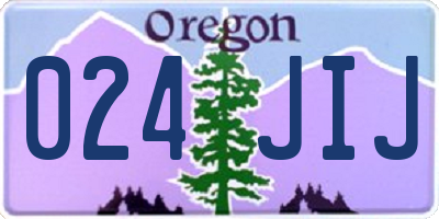 OR license plate 024JIJ