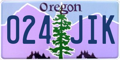 OR license plate 024JIK