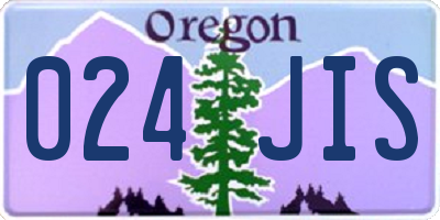 OR license plate 024JIS