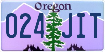 OR license plate 024JIT