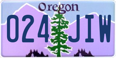 OR license plate 024JIW