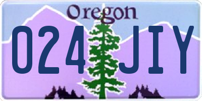 OR license plate 024JIY