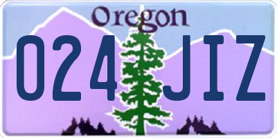 OR license plate 024JIZ