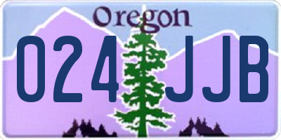 OR license plate 024JJB