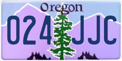 OR license plate 024JJC