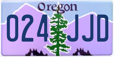 OR license plate 024JJD