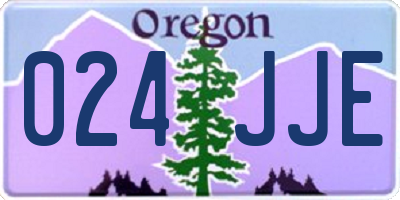 OR license plate 024JJE