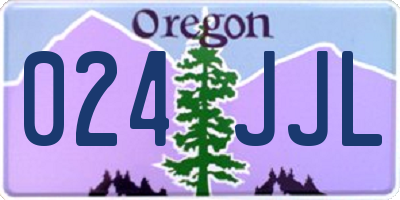 OR license plate 024JJL
