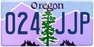 OR license plate 024JJP