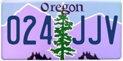 OR license plate 024JJV