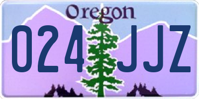 OR license plate 024JJZ