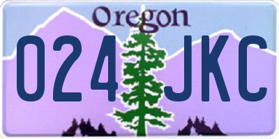 OR license plate 024JKC