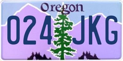OR license plate 024JKG