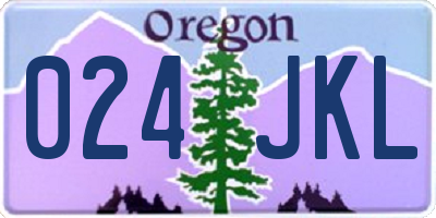 OR license plate 024JKL